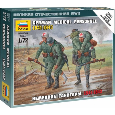 ZVEZDA Wargames WWII figurky 6143 German Medical Personnel 1941-43 1:72