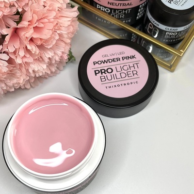 PALU Pro Light Builder gél Powder Pink 90 g