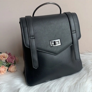 Image 1 of Кожена Черна раница Модел-2083