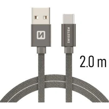 Swissten 71521302 USB - USB-C, 2m, šedý