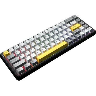 Ajazz AK680 MAX 8+8K čierno-sivo-žltá