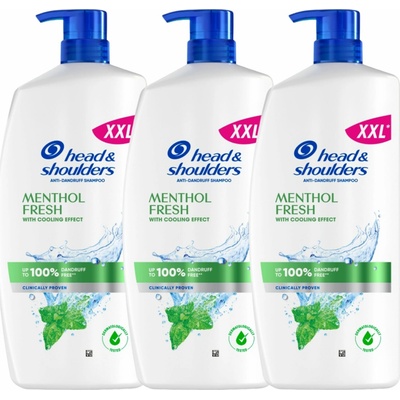 Head & Shoulders Menthol Fresh Šampón 3 x 800 ml
