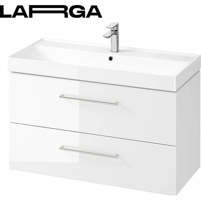 Cersanit Larga, kúpeľňová skrinka s umývadlom 100x45x65 cm, biela lesklá, S801-437