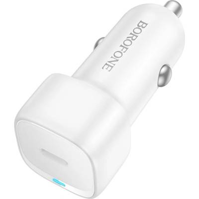 BOROFONE Зарядно за автомобил - Borofone (BZ34A) - Type-C, Single Port, 20W PD/QC/FCP/AFC - Бял