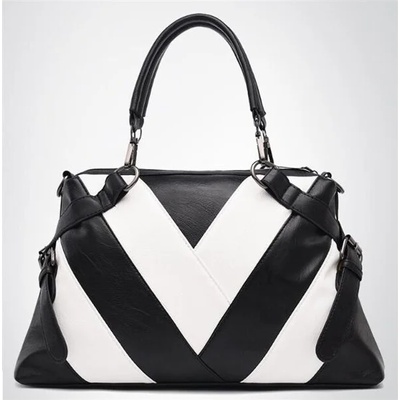 Charon Дамска Чанта Charon Scagliola, Черно/Бяла, Различни цветове (AS06-BLACK-WHITE)