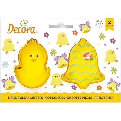 Decora Plastové vykrajovátko Kuriatko a zvonček (2 ks)
