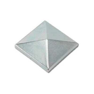 Ocelová čtvercová krytka na sloupek 20x20mm-Zinek