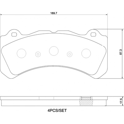 Sada brzdových platničiek kotúčovej brzdy BREMBO P 86 034