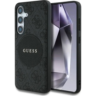 GUESS Калъф Guess 4G Round Patch Classic Logo MagSafe за Samsung Galaxy S25 черен (3666339448912)