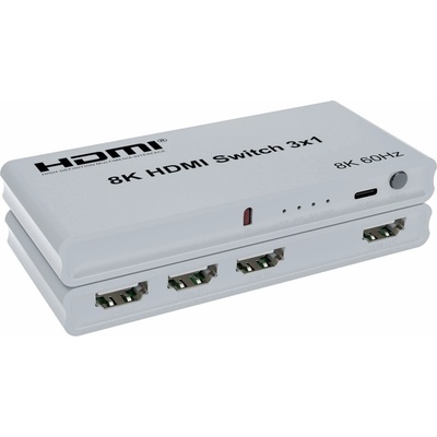 PremiumCord HDMI switch 3:1 s dálkovým ovladačem - khswit31g – Zboží Živě
