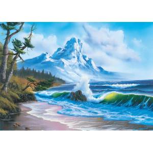 Schmidt Spiele - Puzzle Bob Ross: Mountain by the Sea - 1 000 piese