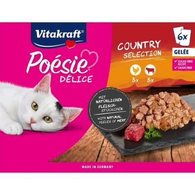 Vitakraft Poésie®Déli Country Selection želé, 6 × 85 g