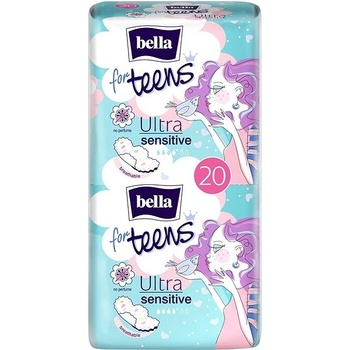 Bella For Teens Ultra Sensitive Hygienické vložky s krídielkami 20 ks