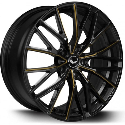 Barracuda Project THREE 10x20 5x112 ET18 gloss black flash gold