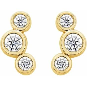 Eppi Moderné zlaté náušnice s guľatými lab-grown diamantmi Ebba E49169