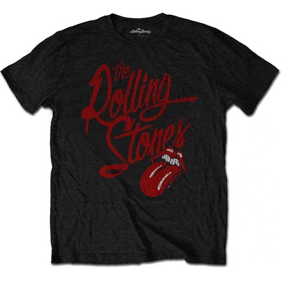 Rolling Stones tričko Script Logo čierna