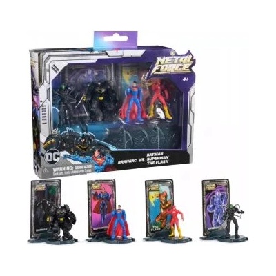 Spin Master DC Comics Metal Force: комплект колекционерски фигурки от 4 части с монети