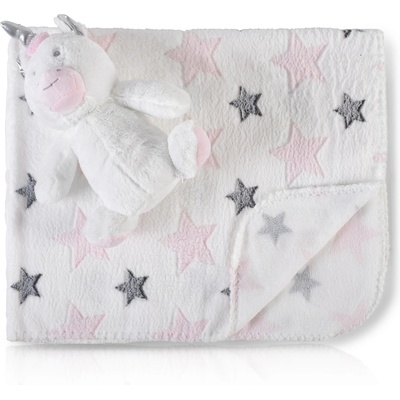 Moni Бебешко одеяло 90/75 cm с играчка Unicorn Stars (3800146267520)
