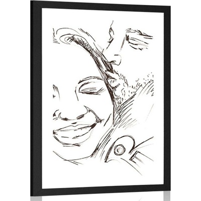 Plakát s paspartou kouzlo lásky - 40x60 white