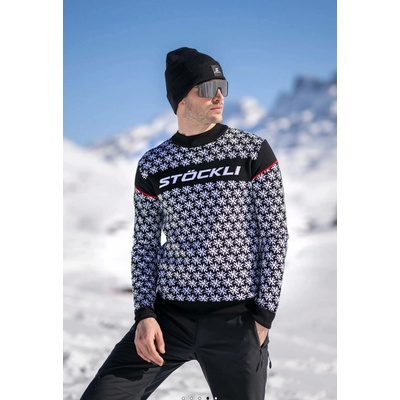 Stöckli SWISS MADE KNITTED PULLOVER SNOW černá – Zboží Mobilmania