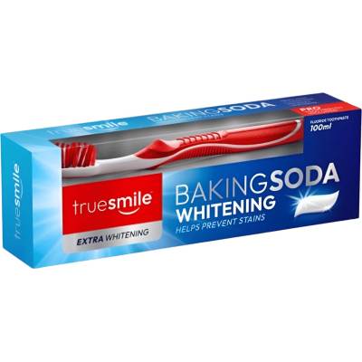 Truesmile, Паста за зъби сода за избелване, 100 ml+ Четка за зъби