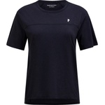 Peak Performance Дамска фланелка с къс ръкав за колоездене Peak performance Women's Trail Wool Blend S/S Merino shirt - Black (916-4006-0112)