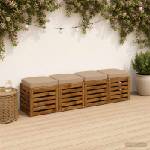vidaXL Възглавници за седалки - 4 части SOEST 4 pcs 100% полиестер (945232)