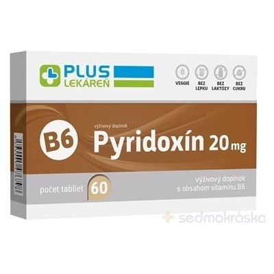 Plus Lekáreň Pyridoxín 20 mg tabliet s vitamínom B6 60 ks