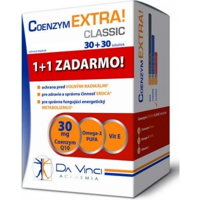 Da Vinci Coenzym Extra Classic 30 mg 30 x 30 mg + 30 kapsúl