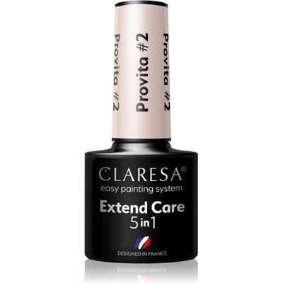 Claresa Extend Care 5 in 1 Provita основен лак за нокти с гел с регенериращ ефект цвят #2 5 гр