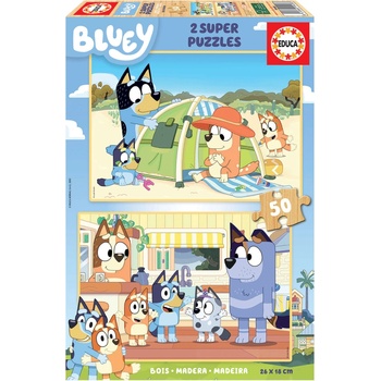 Educa Bluey 2 X 50 Puzzle Wood (80-19408)