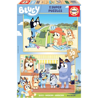 Educa Bluey 2 X 50 Puzzle Wood (80-19408)
