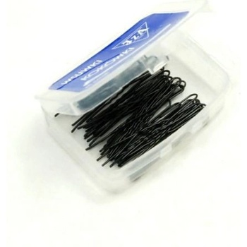 Vlásenky do vlasov profilované, farba čierna B245/36 - 4,5 cm, 36 ks