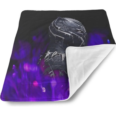 Sablio Detská deka pre bábätko BLACK PANTHER Fialová luminescence