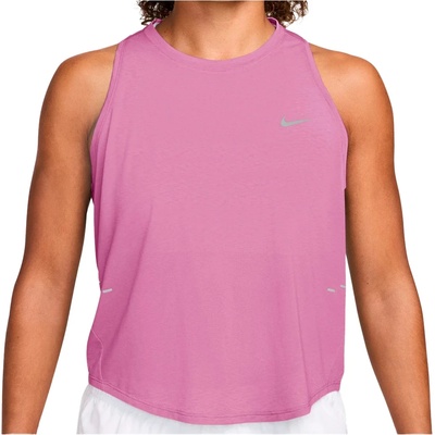 Nike Дамски потник с широка презрамка Nike Women's Swift Breathe Running Tank Top - Light Magenta / Photon Dust / Reflective Silver - размер XS (916-7167-0111)