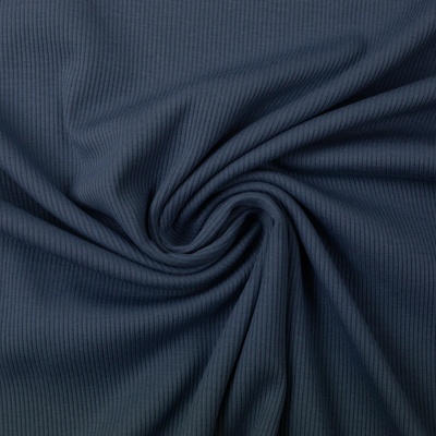 Žebrovaný úplet – jeans modrá 744
