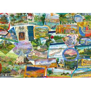 Schmidt Spiele - Puzzle Travel Stickers 1000 - 1 000 piese