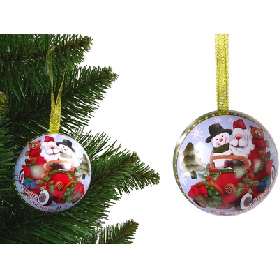 LEAN TOYS Kovová vianočná ozdoba Santa Klaus