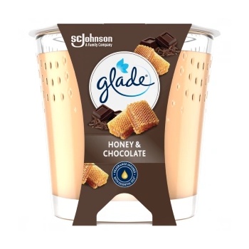 SC Johnson Свещ Glade 112 г Свещ Мед и шоколад