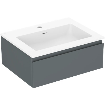 Mexen Orio шкаф за баня 60 см с мивка Otis, 1 чекмедже, графит мат/бял мат - 91A10-06023-1-BF66-W18M01 (91A10-06023-1-BF66-W18M01)