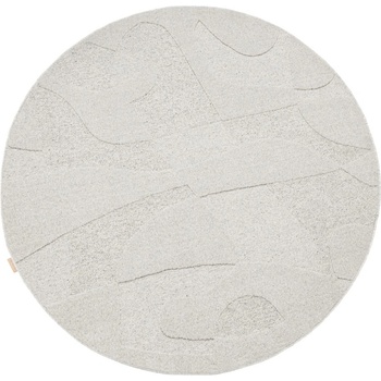 Agnella Светлосив вълнен кръгъл килим ø 160 cm Morphic Botanica - Agnella (5901760413954)