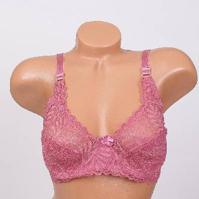 Стилен дантелен сутиен в цвят пепел от рози - d