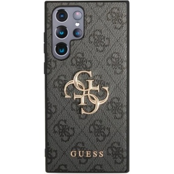 GUESS Предпазен калъф Guess PU 4G Metal Logo за Samsung S23 Ultra, сив