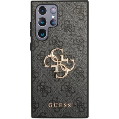GUESS Предпазен калъф Guess PU 4G Metal Logo за Samsung S23 Ultra, сив