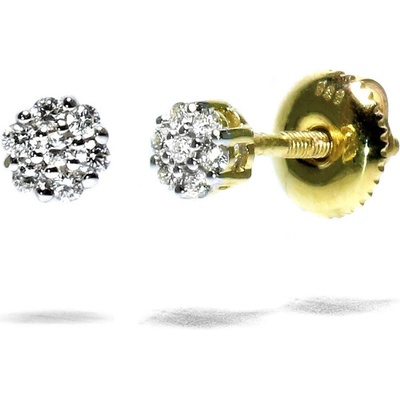 Blink-Blink decentné diamantové náušnice žlté zlato 3085ZDG
