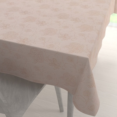 Biante Teflonový obdélníkový ubrus TF-129 Hnědé květované ornamenty na šedobéžovém 120x200 cm
