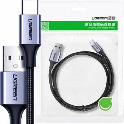 Ugreen 60126 USB na rýchle nabíjanie USB typu C 3.0 3A, 1m, sivý