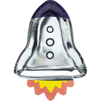 Party Deco Парти Чинии - Ракета - (1 пакет / 6 бр. )