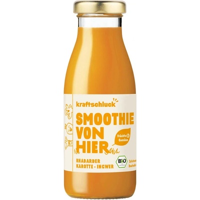 Kraftschluck Smoothie rebarbora mrkev zázvor 3 x 250 ml