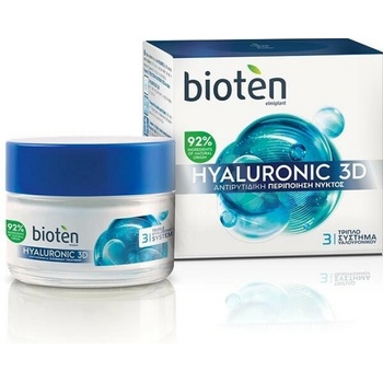 Bioten Cosmetics Hyaluronic 3D Antiwrinkle Overnight Cream Кремове за лице 50ml